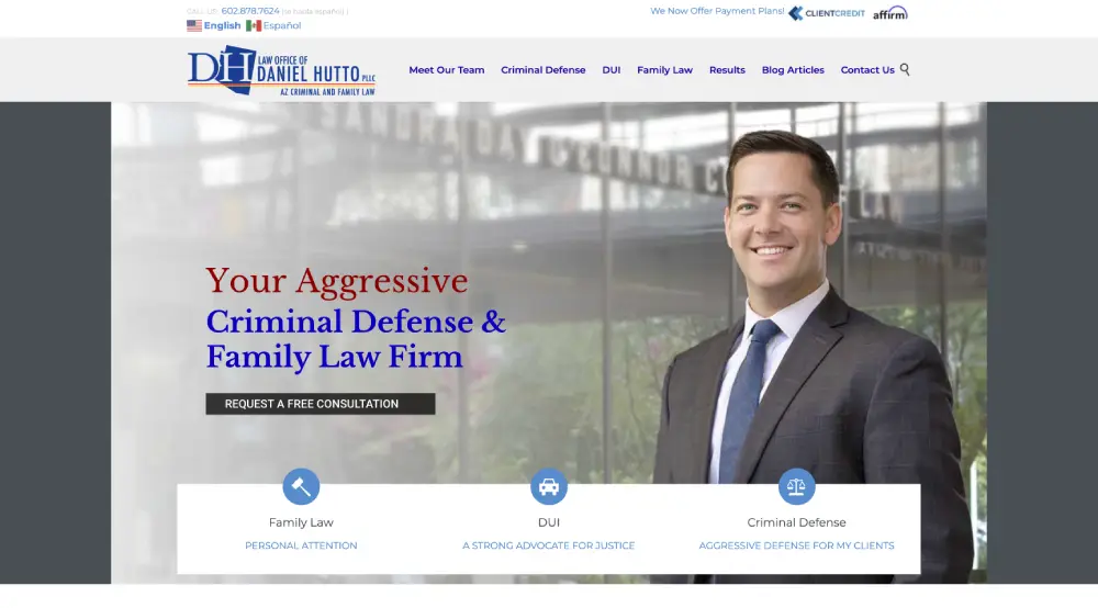 Law Office of Daniel Hutto - Criminal Defense & Family Law Firm Homepage